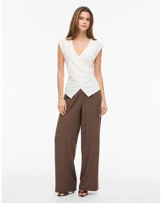 Vila White Sleeveless Top