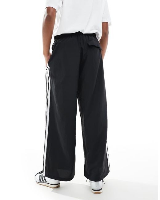 Adidas Originals Black Adidas Essentials 3-Stripes Parachute Pants