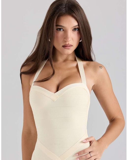House Of Cb Natural The Supermodel Mini Bandage Dress