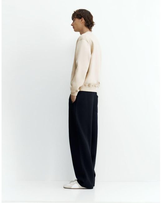 Pull&Bear Relaxed-Fit Sweatshirt in het Natural voor heren