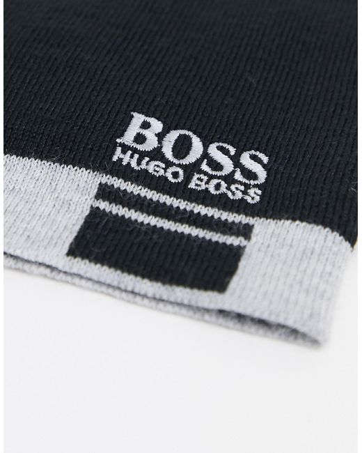 BOSS by HUGO BOSS Albo Logo Beanie in 