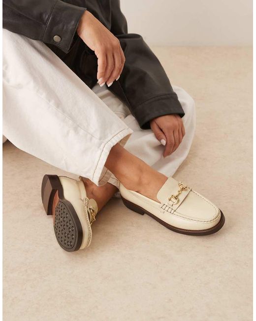 Walk London Natural Dalston Trim Loafers