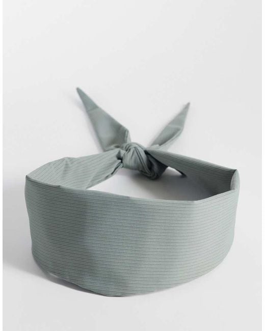 ASOS Gray Textured Triangle Neck Scarf for men