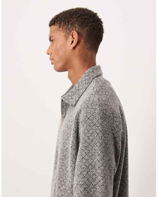 ASOS Gray Relaxed Drop Shoulder Quarter-zip Sweatshirt for men