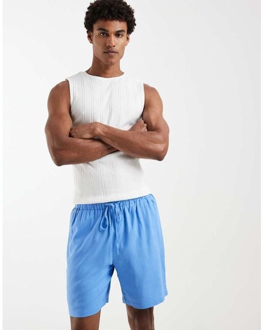 South Beach Blue Light Weight Shorts for men