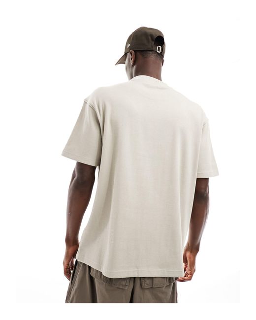 T-shirt côtelé coupe carrée - taupe Another Influence pour homme en coloris Natural