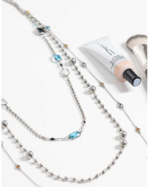 Mango Metallic Layered Charm Necklace
