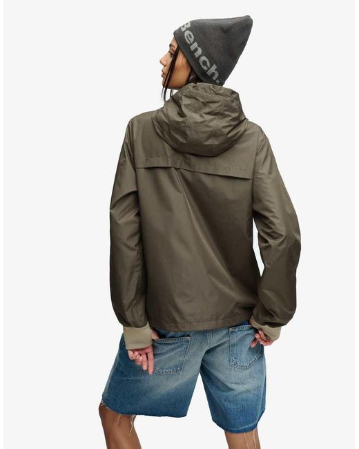 Bench x Superdry & Co Blue Hooded Shell Zip Jacket