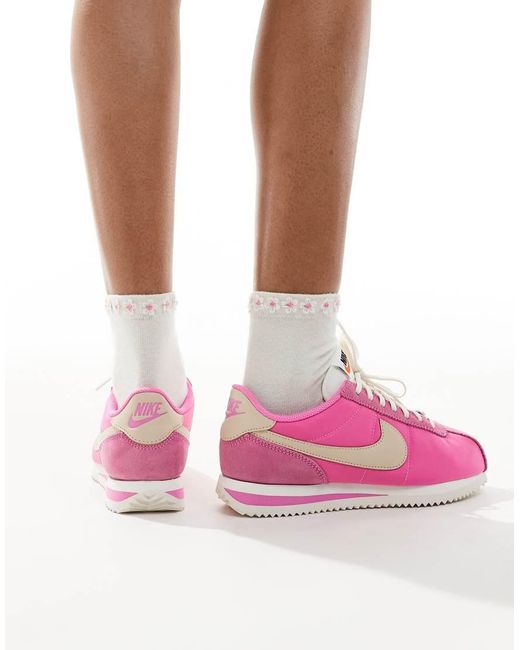 Nike Pink Cortez Txt Suede Trainers