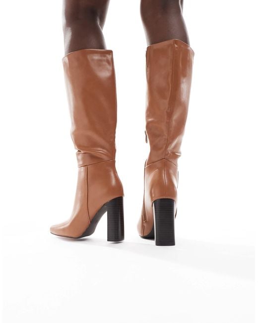 SEQWL Brown – boost – kniehohe stiefel