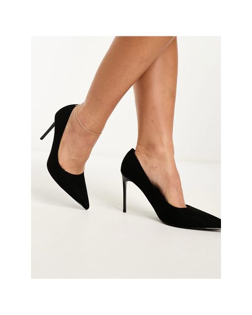 Wide fit black pointed heels cheap