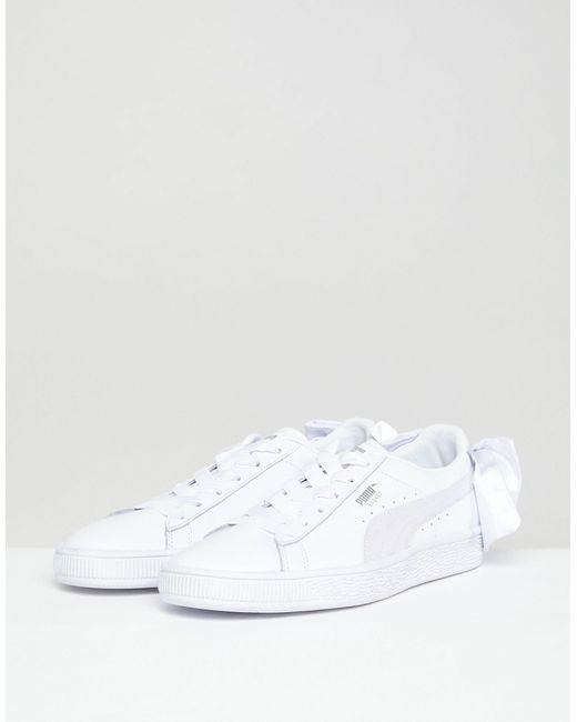 PUMA Wildleder – Sneaker aus weißem Wildleder mit Schleife in Weiß | Lyst AT