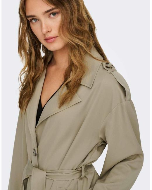 ONLY Trenchcoat in het Natural