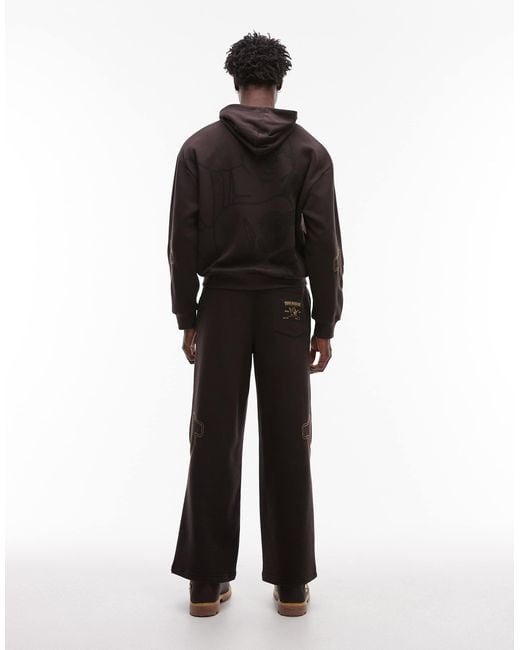 True Religion Brown Big T Logo baggy jogger Co-ord for men