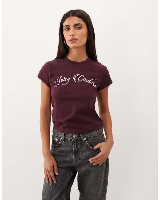 Juicy Couture Purple Logo Script Baby T-shirt