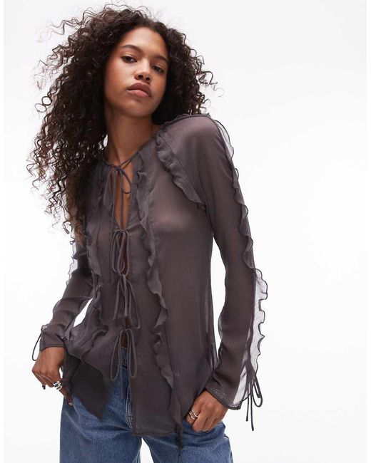 topshop sheer top