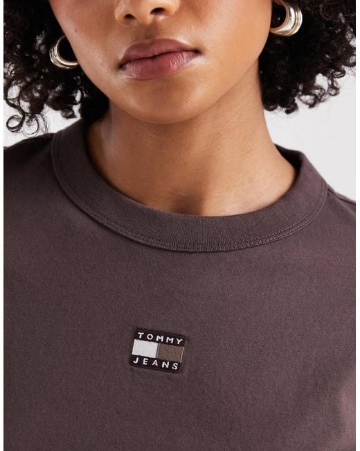 Tommy Hilfiger Brown Boxy Badge T-shirt