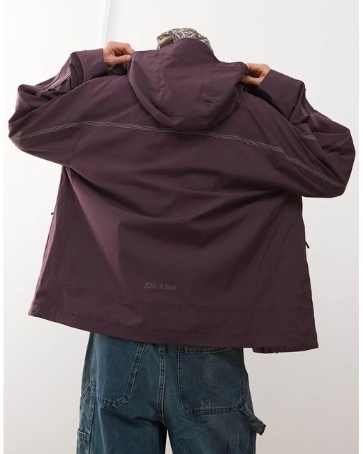 Dickies Purple Ronan Hooded Windbreaker Jacket for men