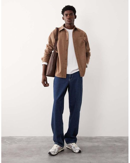 ASOS COLLECTIVE Blue Oversized Wool Blend for men