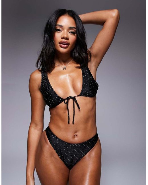 South Beach Blue Studded Bikini Bottom