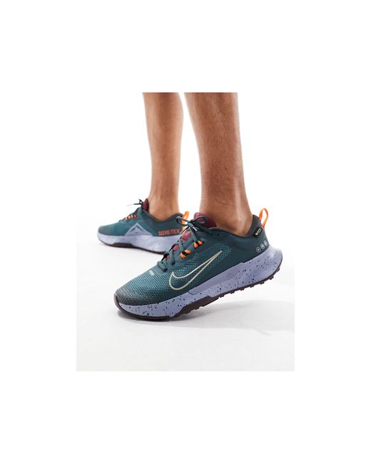 Nike - juniper trail 2 gtx - sneakers kaki e arancioni di Nike in Blue da Uomo