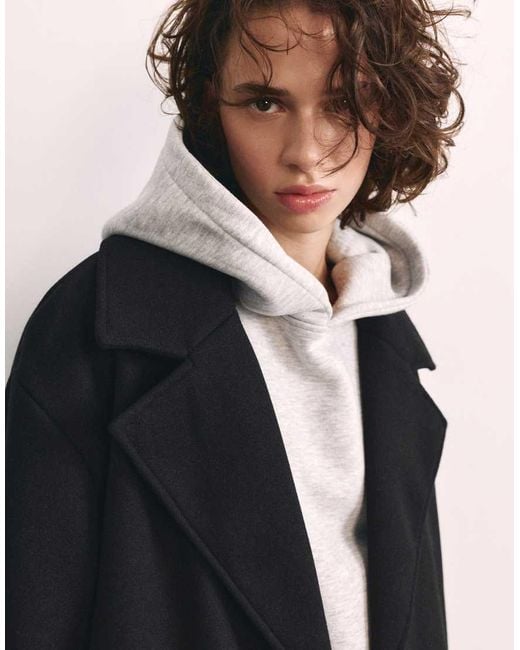 Pull&Bear Blue Double-button Coat
