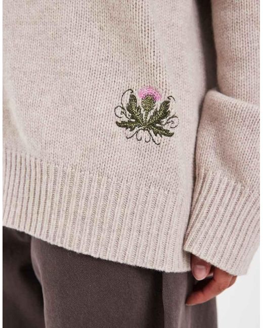 Muse Assembly White Oversized Collar Fiona Cardigan