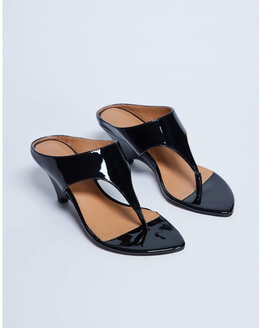 TOPSHOP Blue – ally – zehensteg-sandalen