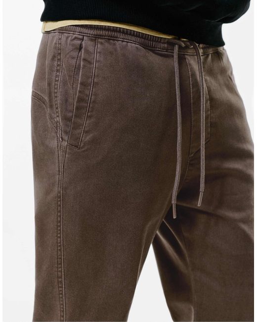 Pull&Bear – bequeme jogginghose in Brown für Herren