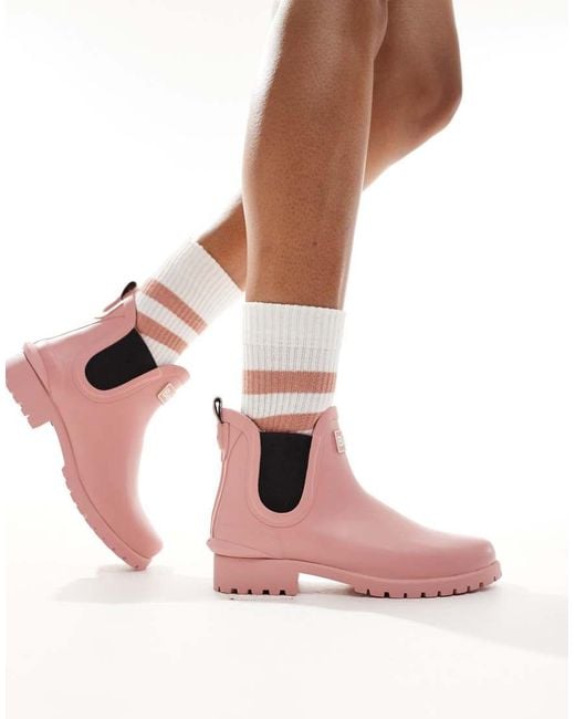 Barbour Pink Wilton Chelsea Wellington Boot