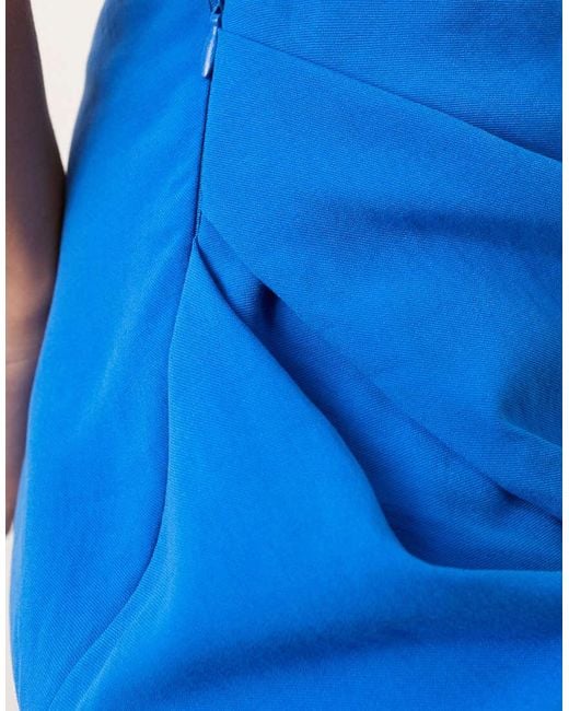 ARRANGE Blue Drape Detail Maxi Skirt Co-ord