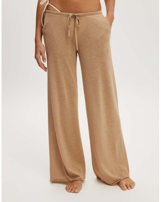 Cotton On Natural Isla Knit Relaxed Pant