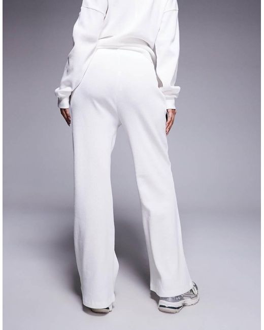 Joggers De Tejido Gofrado De Weekend Collective (Parte De Un Conjunto)-Blanco ASOS de color Blue