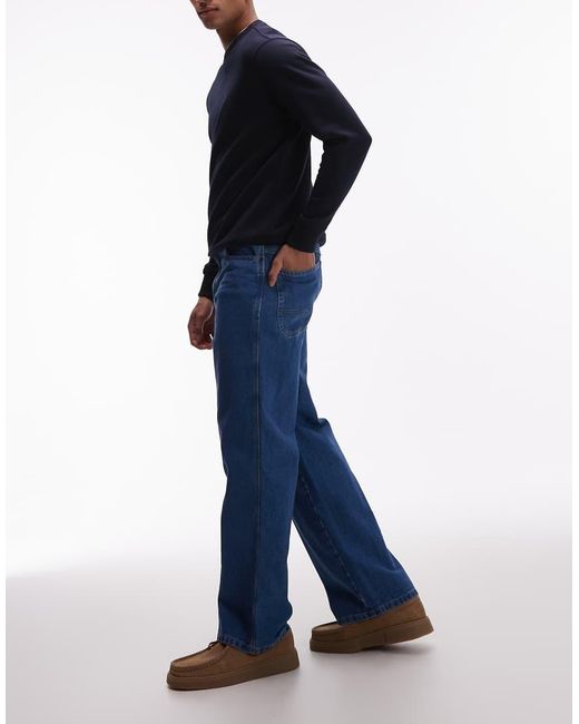 Dickies Blue baggy Straight Work Jeans for men