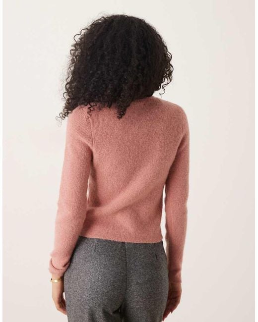 ASOS Multicolor Crew Neck Micro Cardigan