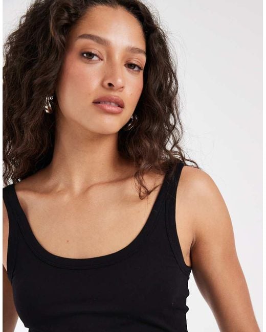 & Other Stories Blue Scoop Neck Tank Top