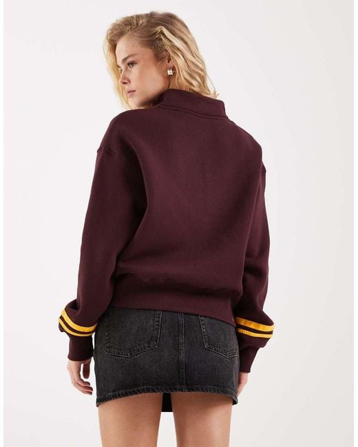 Nike Red Varsity Quarter Zip Sweatshirt