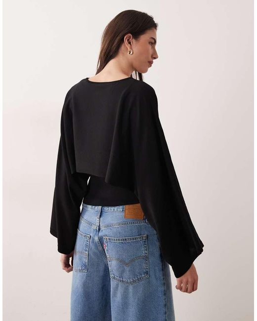 Mango Black Knitted Cape