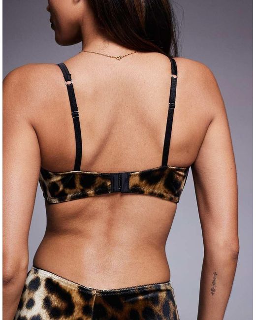 ASOS Black Fuller Bust Kora Velvet Underwired Balcony Bra