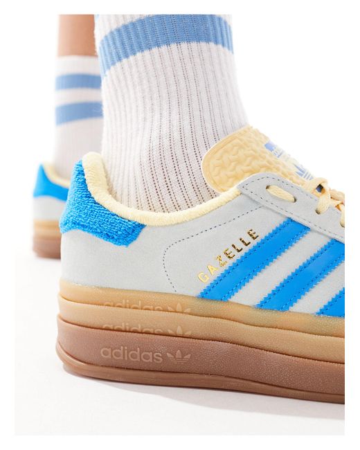 Adidas Originals Blue Gazelle Bold Platform Sneakers