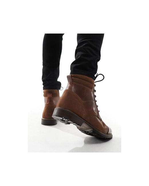 Red Tape Brown Wide Fit Casual Lace Up Boots for men