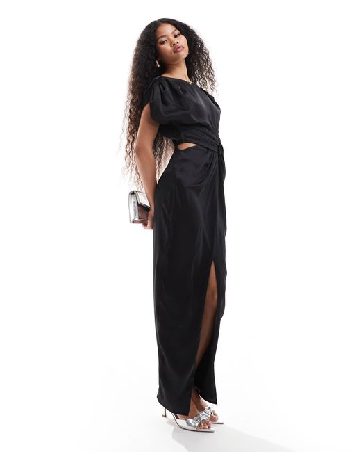 TFNC London Black – satin-maxikleid