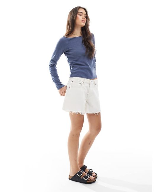 Superdry Blue Bardot Off Shoulder Top