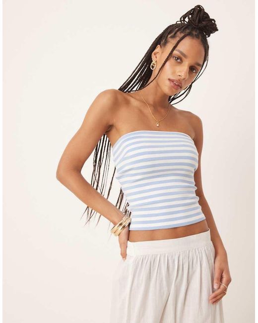 Gina Tricot White Bandeau Tube Top