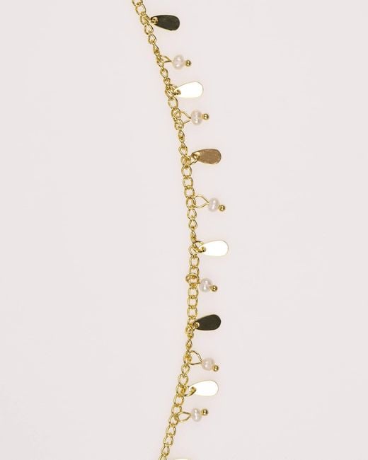 Lovisa Natural – vergoldetes halsketten-set mit süßwasserperlen und anhängern