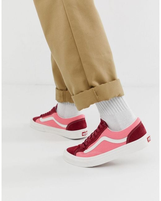 Vans Canvas Style 36 Colour Block Trainers In Pink for Men - Lyst