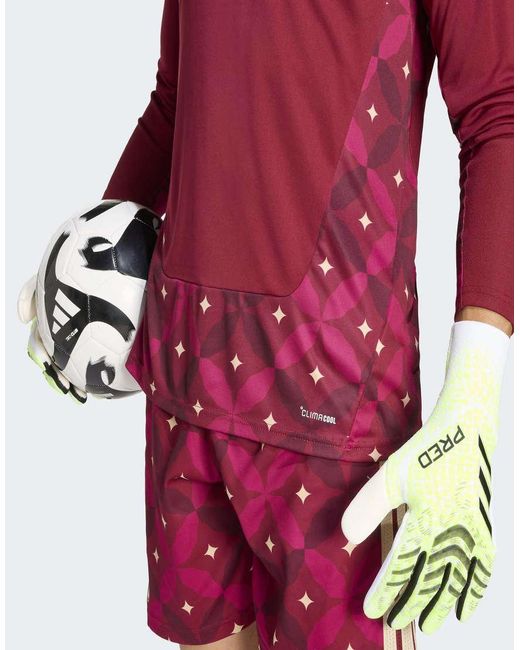 Adidas Originals Red Italy 26 Home Goalkeeper Long Sleeve Jersey for men