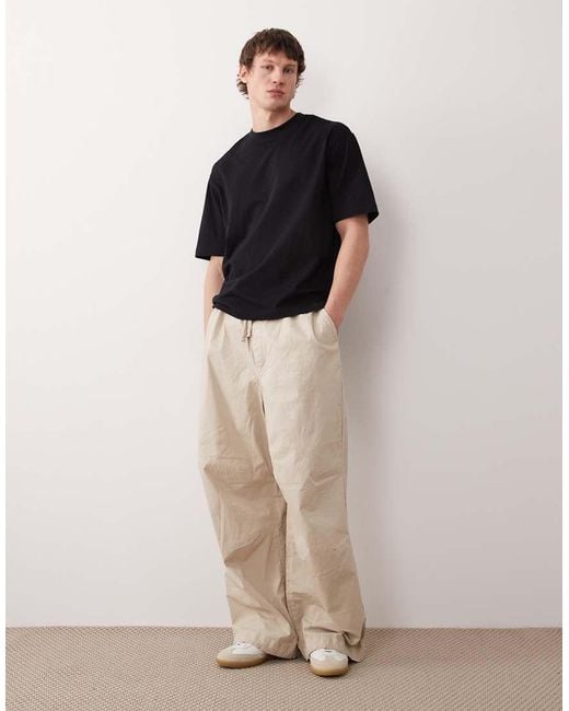 SELECTED Black Heavyweight T-shirt for men