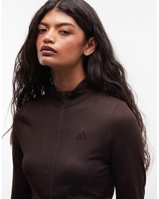 Adidas Originals Brown Adidas Training Knitted Jacket