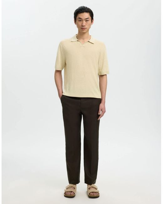 SELECTED Polohemd in Natural für Herren